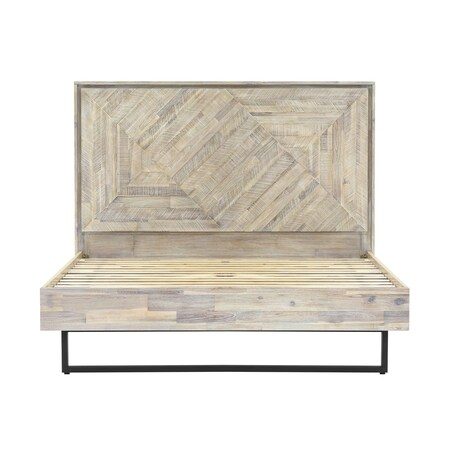 Armen Living Peridot King Platform Bed Frame in Natural Acacia Wood LCPEBDNATKG